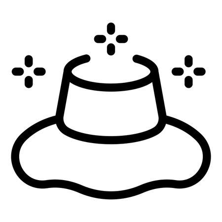 hat shining with cleanliness, representing purity and hygiene, perfect for topics like summer, fashion, or cleanlinessのイラスト素材