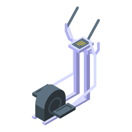 Elliptical trainer machine for home cardio workout, promoting fitness and active lifestyleのイラスト素材