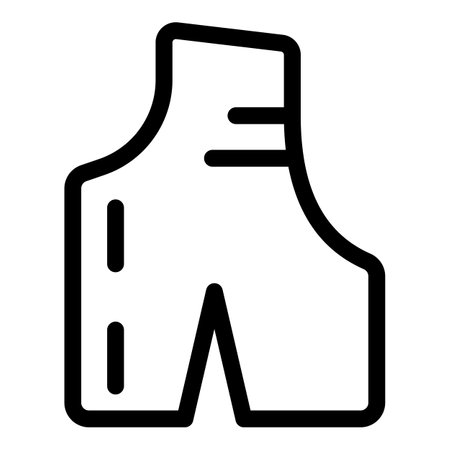 Line icon of groin protection, essential gear for male boxers ensuring safety during training and competitionのイラスト素材