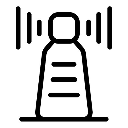 Radio tower is transmitting signals for communication purposesのイラスト素材