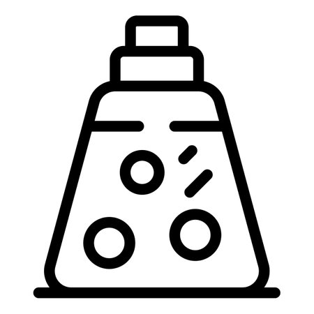 Line icon of a chemical flask, representing scientific research and experimentsのイラスト素材