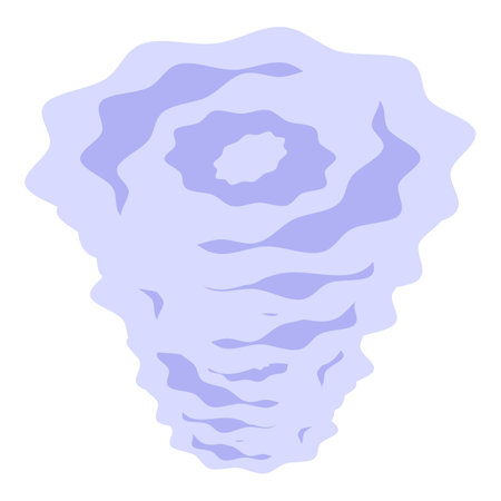 Light blue whirlwind rotating and creating a vortex, air flow, abstract representation of a natural phenomenonのイラスト素材