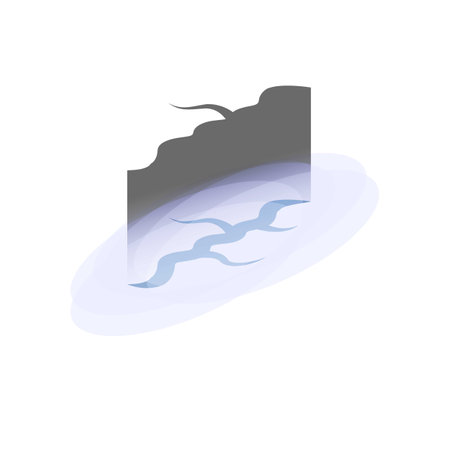 Abstract illustration showing a crack spreading from a wall, representing the destructive power of an earthquakeのイラスト素材