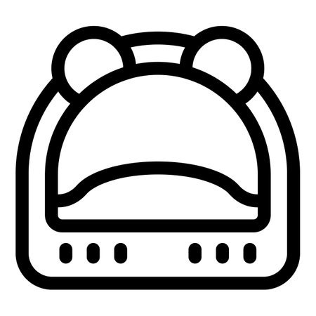 Modern electric oven featuring a rounded glass door and a sleek digital display, ideal for modern kitchensのイラスト素材