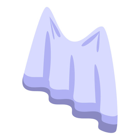 Ghostly sheet is floating in a gentle breeze, creating a spooky and ethereal atmosphereのイラスト素材