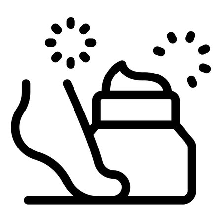 Skincare routine involving moisturizing cream application on the foot, highlighting the concept of beauty and wellnessのイラスト素材