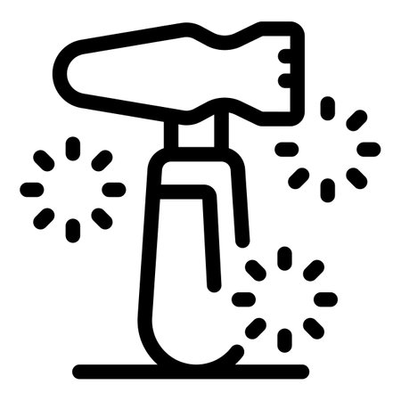 Simple icon of a spray bottle disinfecting and sanitizing a surface, perfect for representing cleaning and hygiene conceptsのイラスト素材