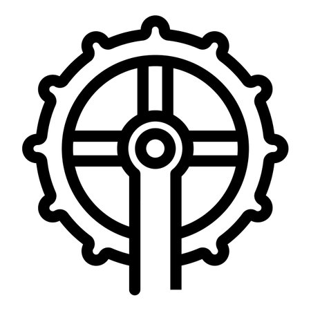 Round metal water valve with a spigot handle shutting off the flowのイラスト素材