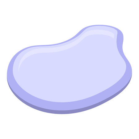 Blue puddle, liquid form isometric icon, water on floorのイラスト素材