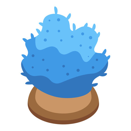 Blue coral growing underwater, marine life thriving in its natural habitatのイラスト素材