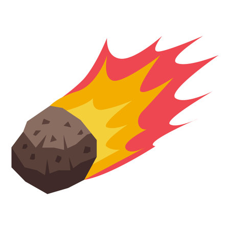 Large meteor burning up as it enters the earths atmosphereのイラスト素材