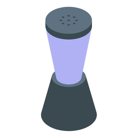 Isometric salt shaker icon representing seasoning food while cookingのイラスト素材
