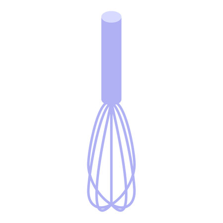 Simple metal whisk with a long handle, ideal for mixing ingredients while cooking or bakingのイラスト素材