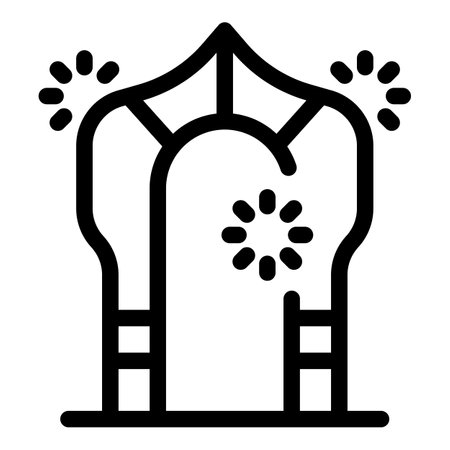 Bold and simple vector icon representing a festive archway with fireworks, perfect for projects related to celebrations, events, and festivitiesのイラスト素材