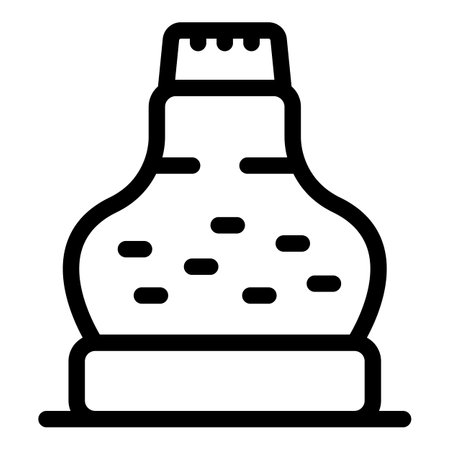 Large glass bottle with a lid, containing spices, is sitting on a countertopのイラスト素材