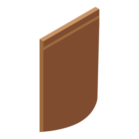 Vertical brown paper packaging is standing up isolated on white backgroundのイラスト素材