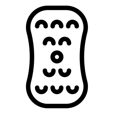 Simple black and white vector icon representing a washcloth, perfect for projects related to cleaning and hygieneのイラスト素材