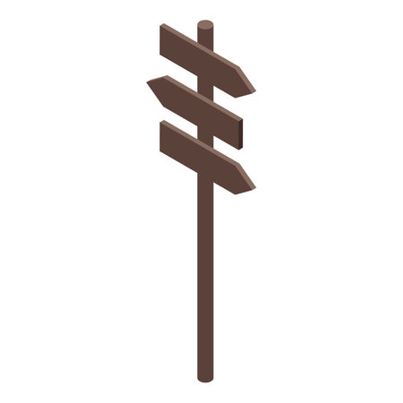 This wooden signpost is pointing travelers in different directionsのイラスト素材