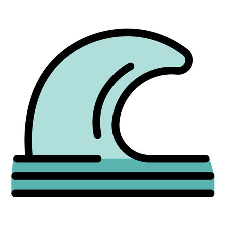 Big surfing ocean wave breaking at the beach, summer vacation conceptのイラスト素材