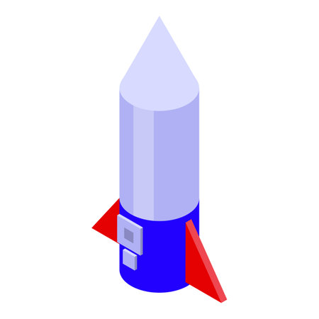 Minimalist rocket ship ascending into space, symbolizing ambition, progress, and explorationのイラスト素材