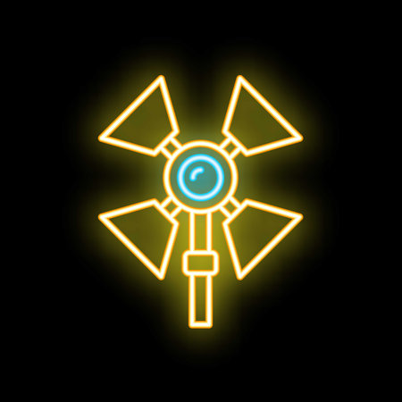 Neon street light illuminating the night with copy spaceのイラスト素材