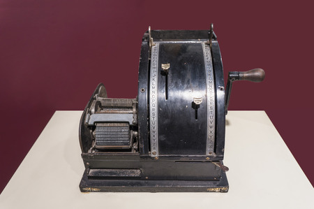 Addressing machines are used to print names and addresses on newspapers, mailing labels, envelopes, form letters, and other items.Ã?Â  The earliest addressing machines appear to have been used by publishers of periodicals, among others.Ã?Â  These machinesの写真素材