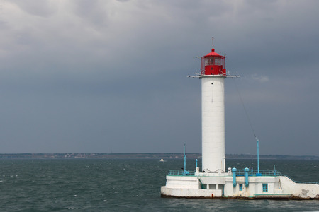 Lighthouse in Black Seaのeditorial素材