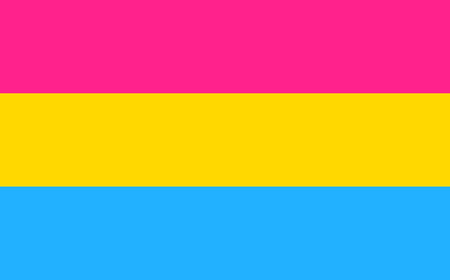 Pansexual pride flag in vector format. LGBT community flag.のイラスト素材