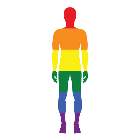 Gay vector icon in colors of LGBT rainbow flagのイラスト素材
