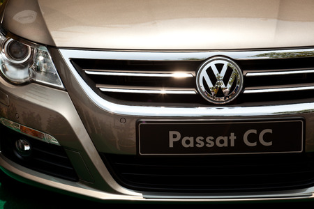 Hong Kong, China - July 9, 2011: Front view of a Volkswagen Passatのeditorial素材