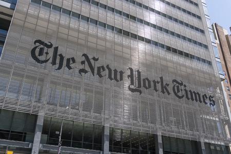 New York Times buiilding in New York Cityのeditorial素材
