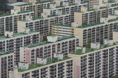 High density apartment buildings in Seoulの写真素材
