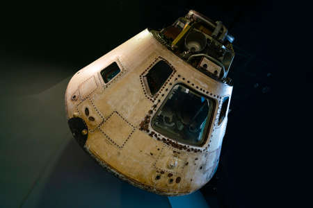 Washington DC, USA - May 18, 2018: Close-up of the Apollo command module on display at the National Air and Space Museumのeditorial素材