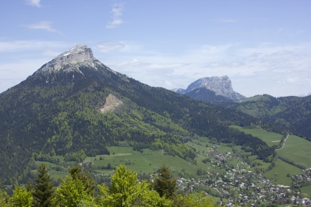Typical landscape of Chartreuse massif in French Alps, near Grenoble の写真素材