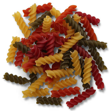 pile of pasta fusilli, Beautiful Food , High Qualityの写真素材