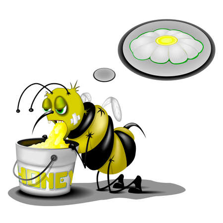 Bee makes the honeyのイラスト素材