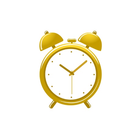 Gold Alarm Clockのイラスト素材