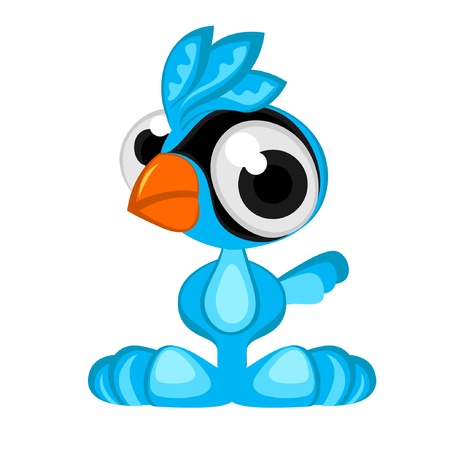 Little Blue Birdのイラスト素材