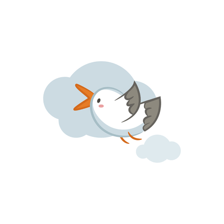 Cool seagull illustration.のイラスト素材