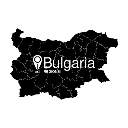 Map of Bulgaria regionsのイラスト素材