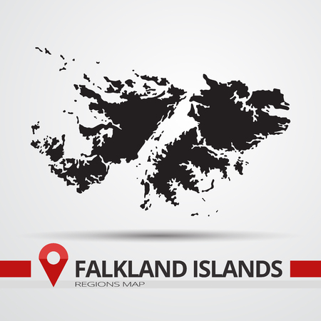 Falkland islands mapのイラスト素材