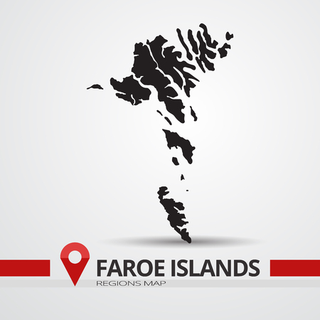 Faroe islands mapのイラスト素材
