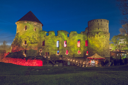 Old Livonia castle in Cesis.のeditorial素材