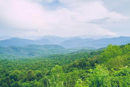 Beautiful mountains in Russia.の写真素材