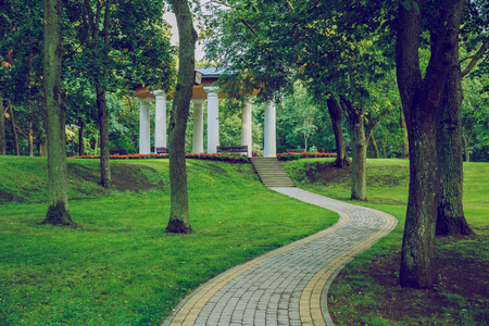Park in Riga, Ziemelblazma. 2016の写真素材