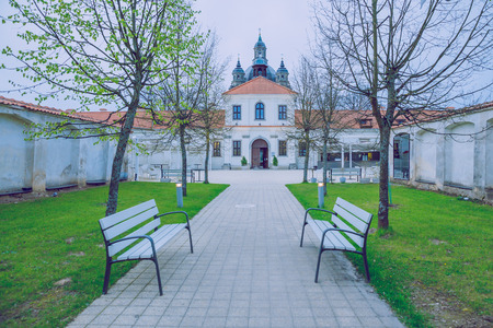 Kaunas, Lithuania 2017, Nature, buildings, trees and beautiful view. It's a travel photo, when I walk around Lithuania.のeditorial素材