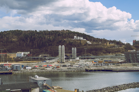 Urban, Oslo, Norvegia 2013, Nature, buildings, trees and beautiful view. It's a travel photo, when I walk around Lithuania.のeditorial素材