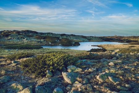 Serra da estrela natural park, gorge, Portugal. 2014の写真素材