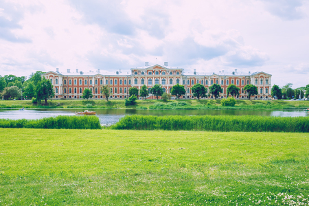 Old red castle in Jelgava, Latvia. Latvian agriculture university. 2016のeditorial素材