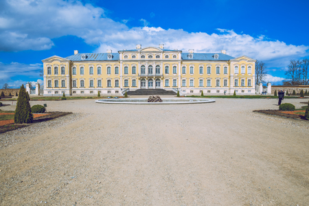 Old castle in Latvia, Rundale, 2017 April.のeditorial素材